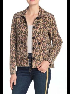 Verónica Beard Mercer Leopard print utility jacket